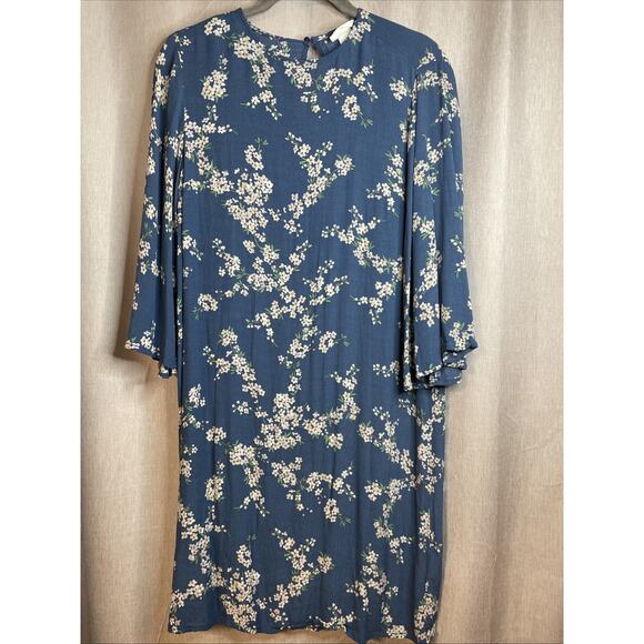 H&M X GP & J Baker Womens Blue & White Blossom Print Tunic Dress Size 6 - Picture 1 of 7